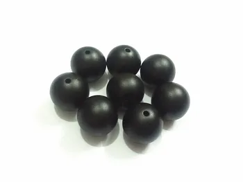 

(Choose Size First) 10mm/12mm/16mm/20mm Black Matte Acrylic Pearl Beads