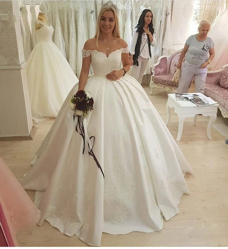 Vestido de Noiva элегантные из органзы и шифона кружева с бантом на свадьбу размера плюс