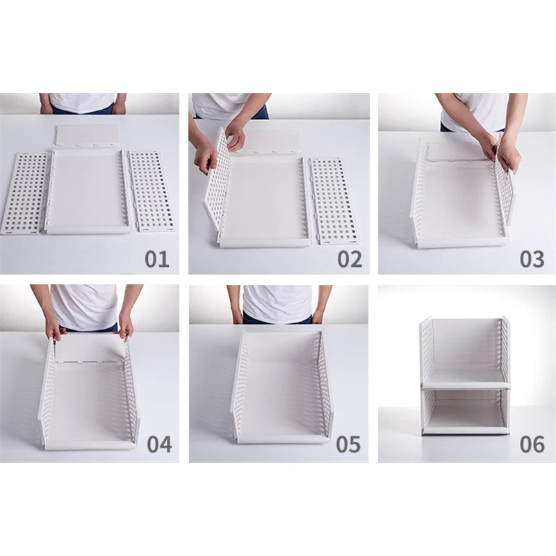 Drawer type clothes Folder Layered Separator Wardrobe storage rack Sundries Shelf Holder Space saver Kitchen Bedroom Organizer Drawer type clothes Folder Layered Separator Wardrobe storage rack Sundries Shelf Holder Space saver Kitchen Bedroom Organizer