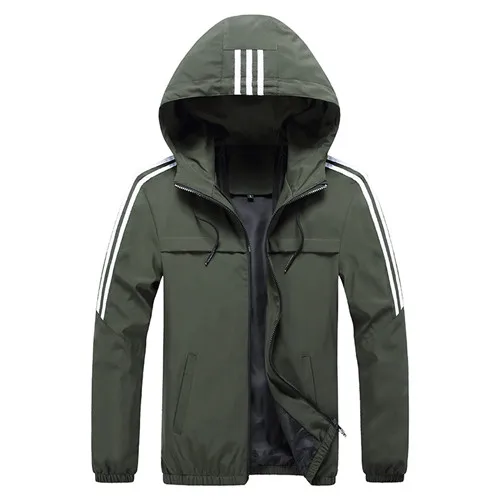 green Большие размеры 6XL 7XL 8XL куртка мужская ветровка весна осень модная куртка мужская повседневная куртка с капюшоном мужская верхняя одежда мужское пальто - Цвет: green