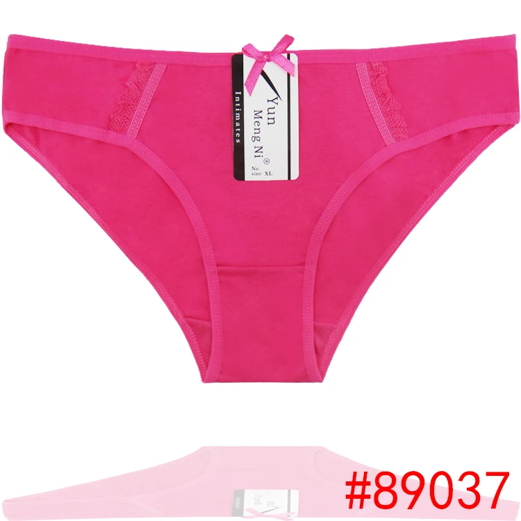 Pack of 4 Cotton Bikini Lady Short Brief Lady's Panties Low Rise Women Underwear Stretched Girl