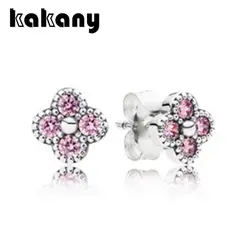 KAKANY 100% Серебро 925 пробы 1:1 Аутентичные 290647PCZ Шарм серьги оригинальный для женщин ювелирные изделия