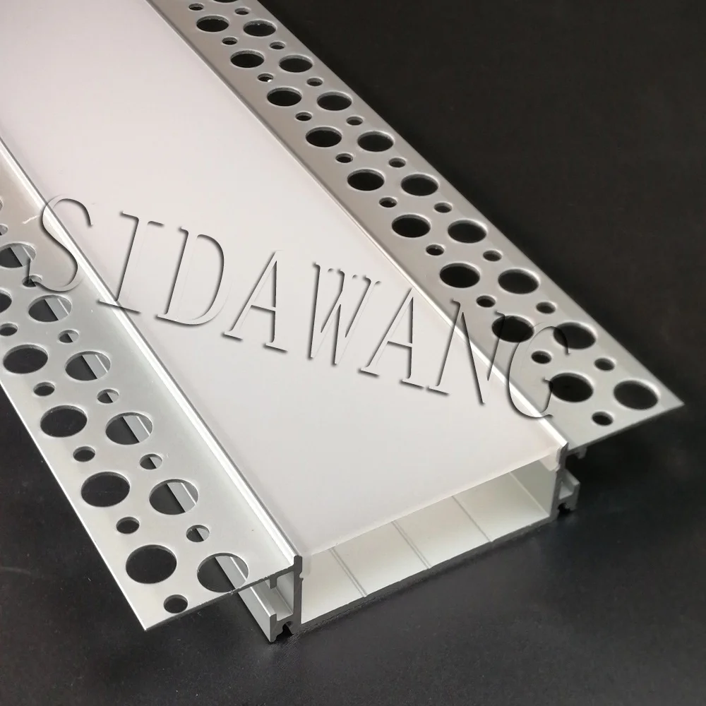 

2meter/piece, 100mm wide Trimless Recessed Aluminum Drywall Profile Plaster Channel Suitable for 45mm wide Strip Light SDW143-R