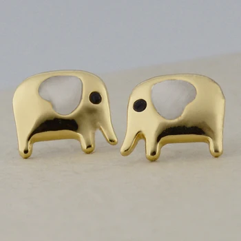 

Fei Ye Paws White Heart-shaped elephant Anmal Stud Earrings Peach Heart Earrings For Women Fashion Jewelry Wholesale Price