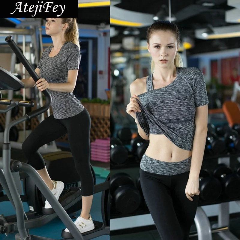 

New Arrival Women's Camouflage Yoga Shirts Sports short Sleeve Running T-shirts Fitness Quick Dry Breathable comfortable tops