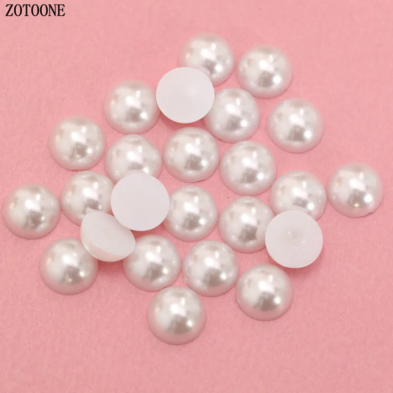 ZOTOONE 1000 шт. 2 6 мм жемчужные Обрезанные стены Сделай Сам резиновые полукруглые