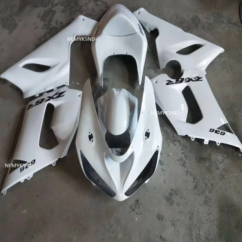 Впрыска ABS обтекатель комплект боди для Kawasaki Ninja ZX6R 636 05-06 2005-2006 мотоцикл белый