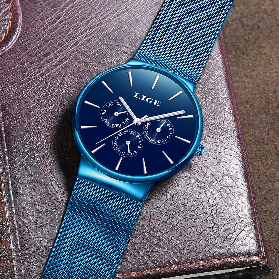 LIGE женские часы люксовый бренд Модные Кварцевые женские изысканные часы платье водонепроницаемые часы простой подарок часы relogio Feminino