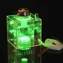 Новая акриловая трубка для кальяна набор кальян со светодиодный светильник Sheesha силиконовая чаша Шланг Весна уголь щипцы Chicha Narguile аксессуары