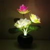 Led flower lights Lotus light buddha lamp Fo lamp Novelty artistic optical fiber flower ► Photo 3/6