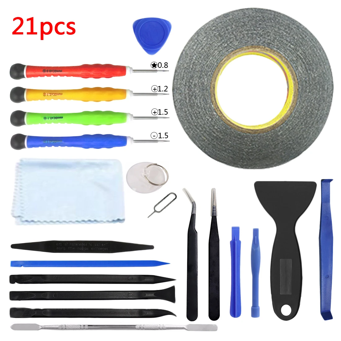 

Screen Replacement Tool 21pcs DIY Phone Repair Kit Opening Pry Screwdriver Set With Tape for iPhone/6s/7 for Ipad Hand Tool