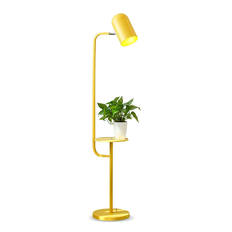 

Modern Simple Floor Lamp with metal table macaron Coffee Table Standing Lighting Fixture Living Room Study Bedside Reading Lamp