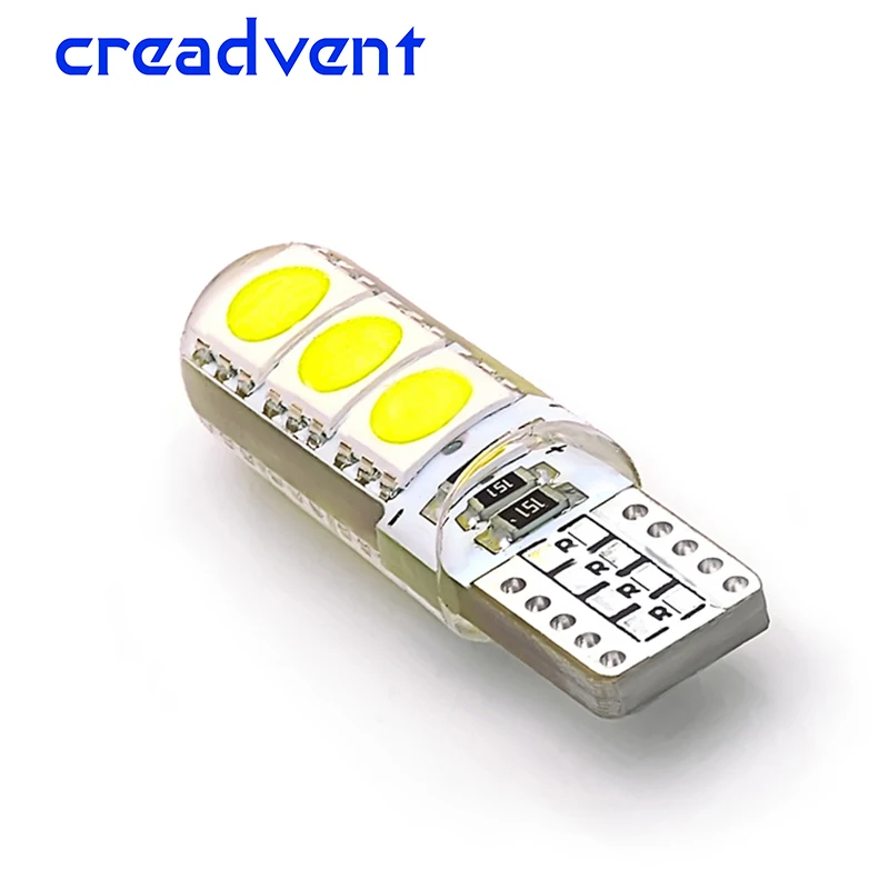 Car W5W T10 LED Bulb 6030 6SMD LED S Lamp Silica gel Bulb White Lights