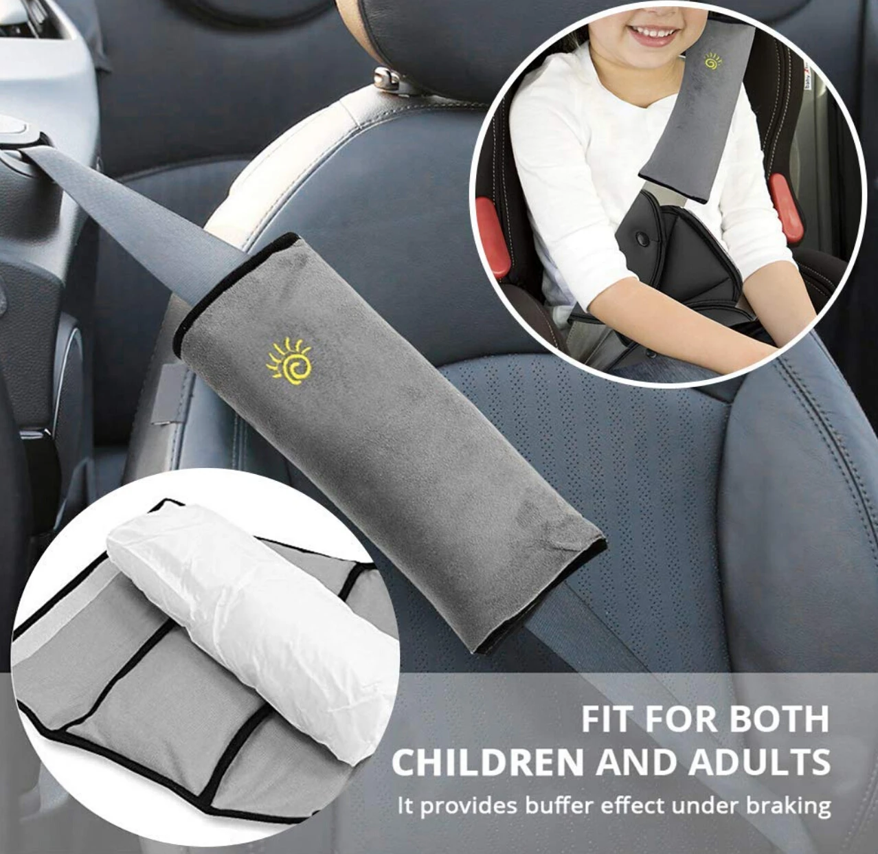 

Car Pillow Safety Belt Shoulder Pad Cover for Mitsubishi GT-PHEV XR-PHEV Delica Xpander L200 Mirage Samurai EX FORTIS