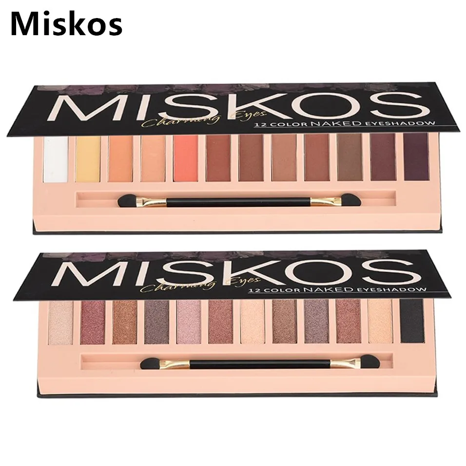 

Miskos Glitter Eyeshadow Palette Beauty Makeup Shimmer Pigment 12 Color Eye Shadow Professional Make Up Women Cosmetic Maquiagem