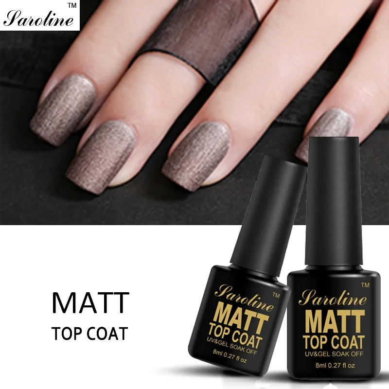 

Saroline Transparent Matt Color Nail UV Gel Lacquer 8ML Soak Off Semi-permanent Matte Matte Top Coat Nail Gel Varnish Gel Polish