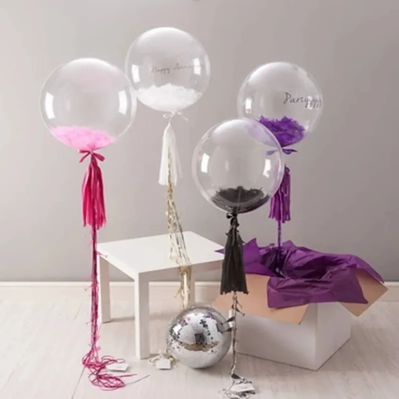 

1 Set 18'' Wedding Ball Balloons Set Pink Gold Blue 2M Star Paper Garland Confetti DIY Baby Shower Balloon Transparent Supplies