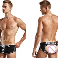 Мужское модное сексуальное нижнее белье с низкой талией, хлопковые трусы-боксеры