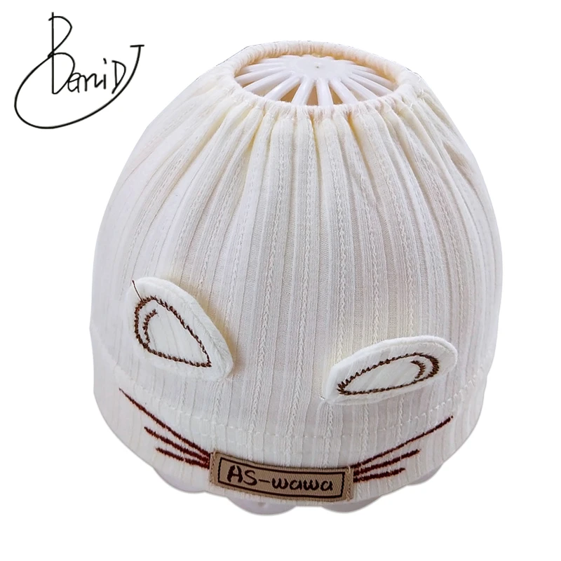 

2019 new summer Cartoon Baby Boys Caps Single layer 0-4 month Infant Hats & Caps Thin section hats baby girls cotton hedging cap