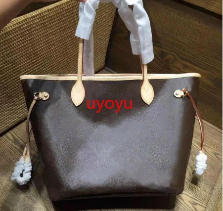 

2019 Hot selling fashion women genuine leather handbag neverful bag good quality bags size with logo women bag