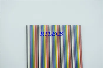 

1m DIY 40 Pin 1.27mm Pitch Flat Color Rainbow Ribbon Cable Wire conductor UL2651 AWG 28 40 Way For 2.54 mm IDC type Connector