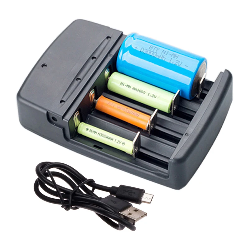 4 independent charging Slots Intelligent chip LED battery Charger for 1