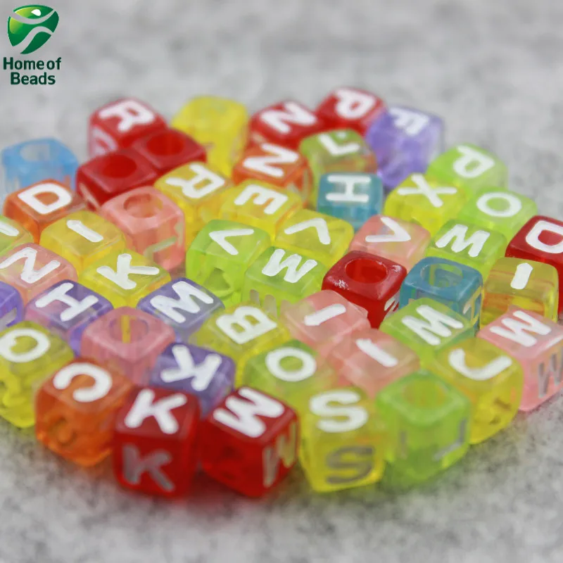 100 шт. Экологичная хорошая акриловая квадратная форма английская буква цифра