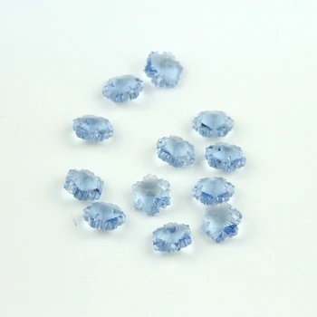 

50pcs Colorful Crystal Snowflake Beads In 2 Holes 14mm For Crystal Chandelier Parts Home Curtain Decoration