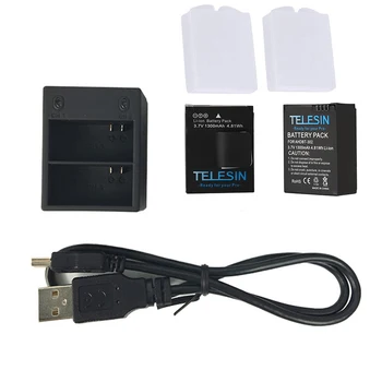 

Battery (2-Pack) and USB Charger for GoPro HD HERO3+, HERO3 and GoPro Hero 3 Plus AHDBT-302 Action Camera Accessory Set
