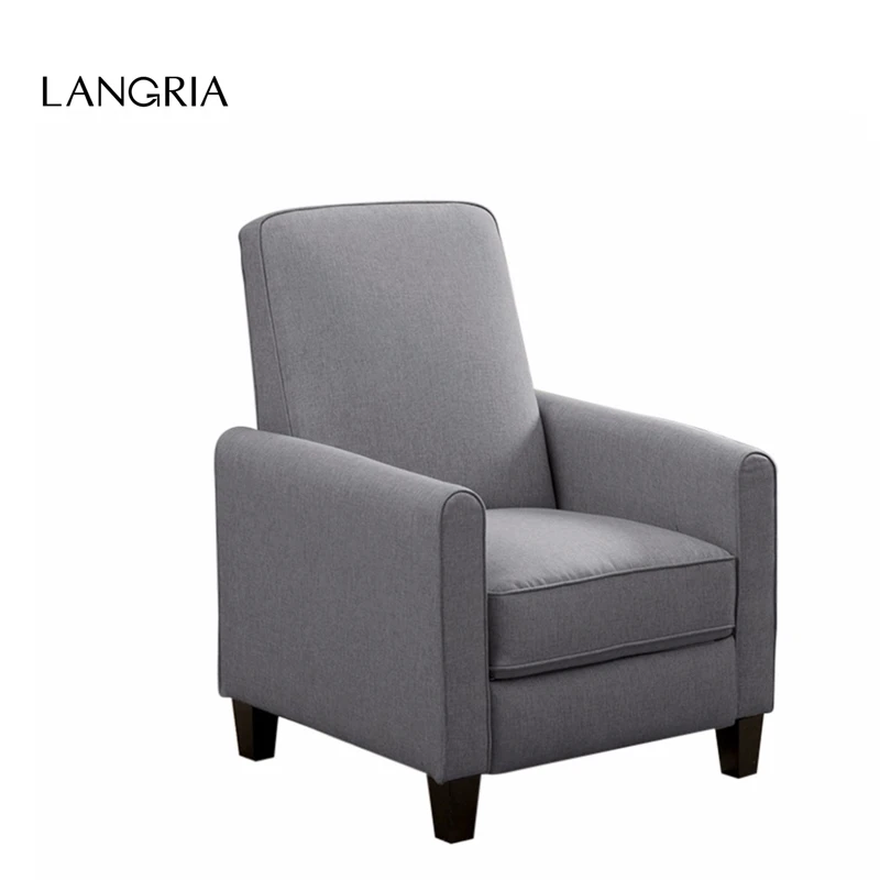LANGRIA Push Back Recliner Sofa Chair Lounger with Fabric Upholstery