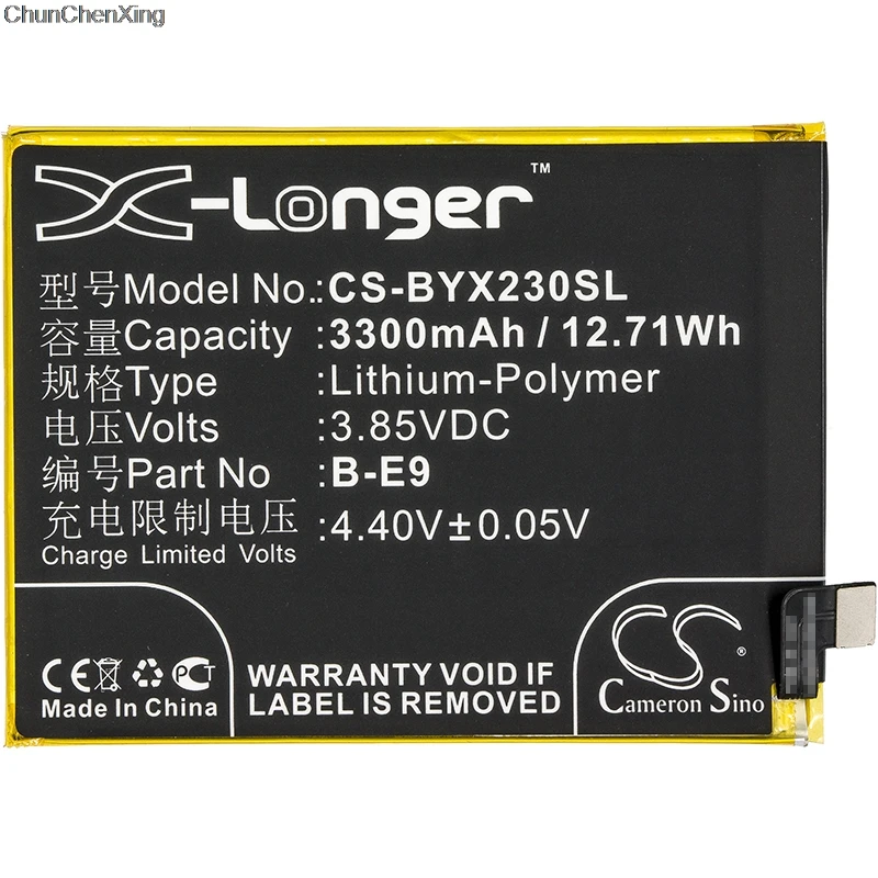 B E9 батареи Cameron Sino 3300mAh для BBK/VIVO V1809 V1809A V1809T X23 Dual SIM TD LTE|Аккумуляторы мобильных