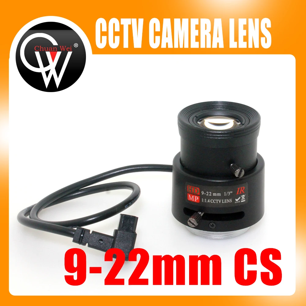 

MP HD 9-22mm lens 1/3" Varifocal lens Auto Iris IR lens CS for Surveillance CCD CCTV Camera