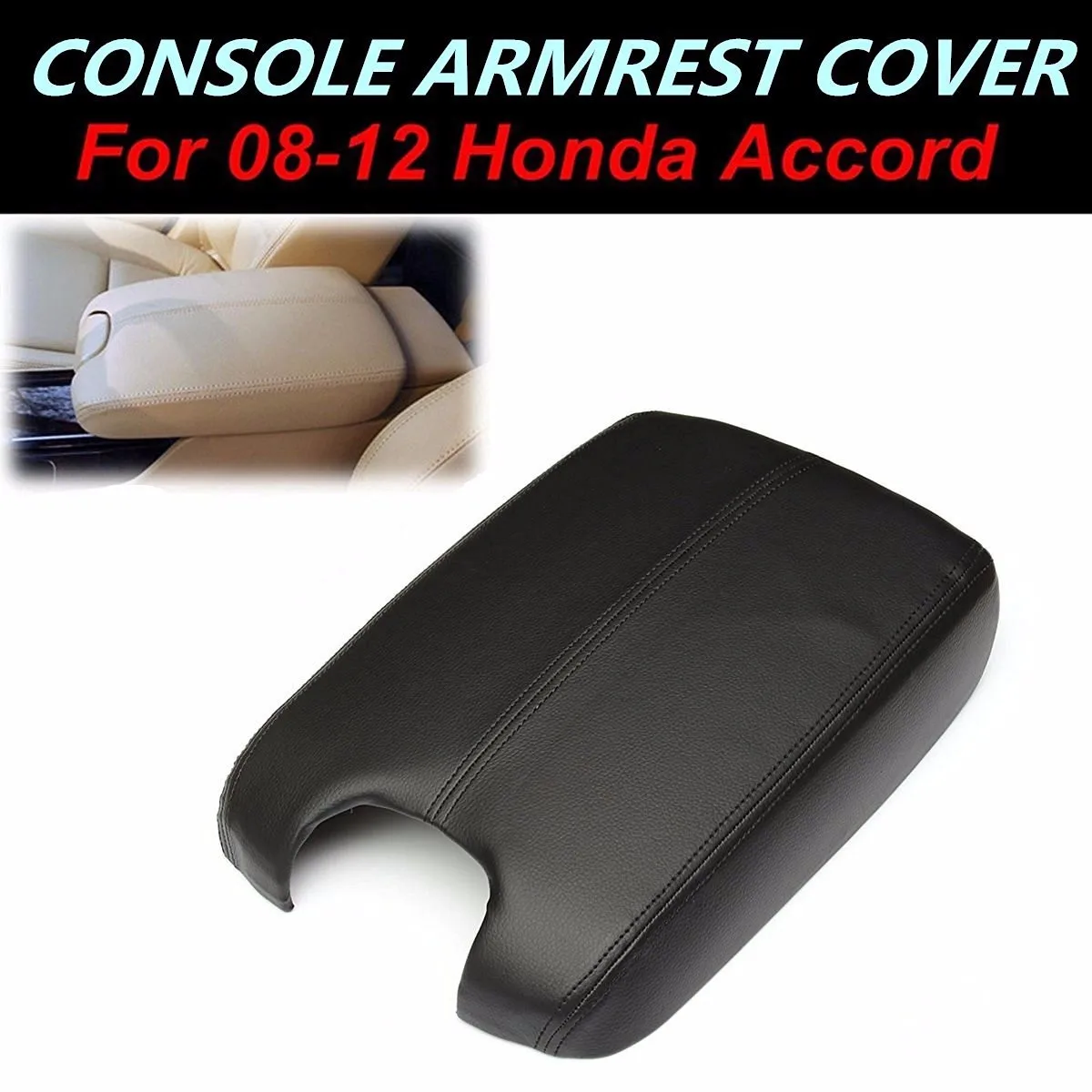 Car Console LID Armrest Covers Comfortable PU Leather Armrest Cover For