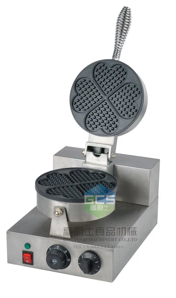 

Free shipping 2 pcs/lots 110v 220v heart shaped waffle machine Waffle maker