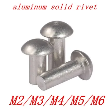 

100pcs 50pcs 20pcs m2 m3 m4 m5 m6 Round Aluminum Round Solid Rivet self-plugging Rivet