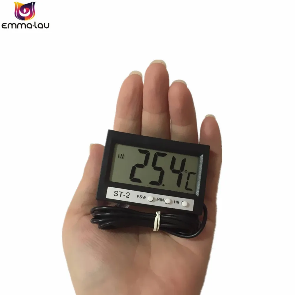 

Dual Way Digital Thermometer ST-2 Indoor/Outdoor Clock Temperature Meter Electronic Aquarium Refrigerator Temp. Detector -50~70C