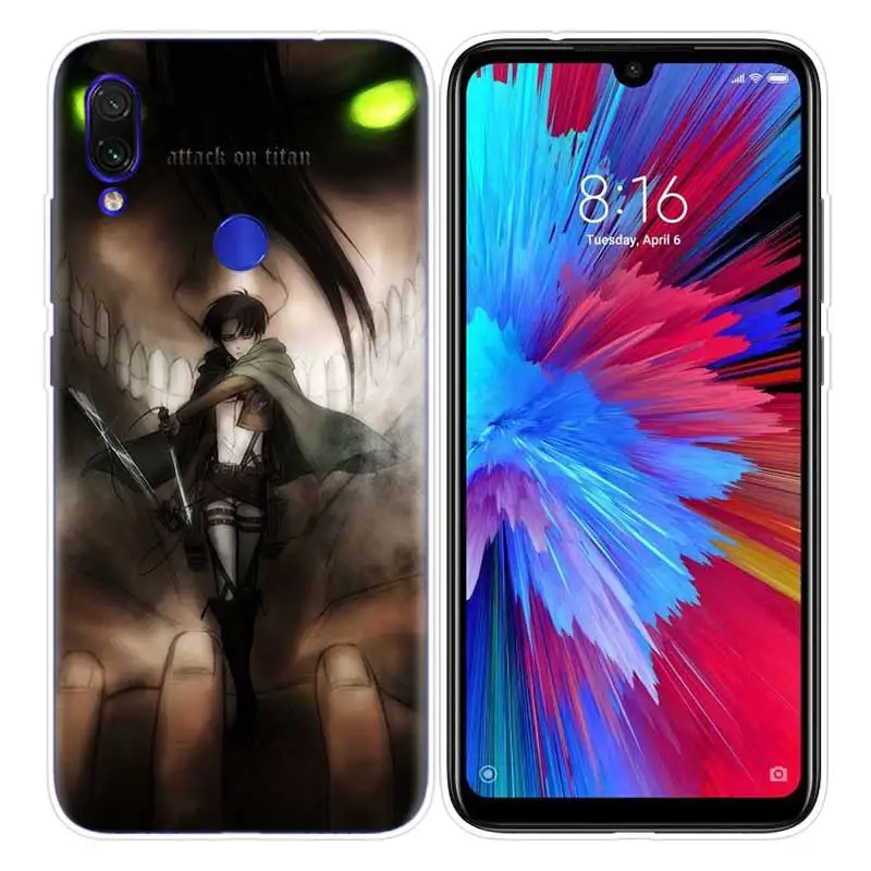 Чехол с аниме атака на титанов для Xiao mi Red mi Note 7 7S K20 Y3 GO S2 6 6A 7A 5 Pro mi Play 9T A1 A2 8 Lite Poco F1 чехол для телефона - Цвет: 06