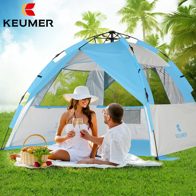 

[KEUMER] Automatic Beach Tent /3-4 People/Fishing/Picnic/Wind Proof/Water Proof