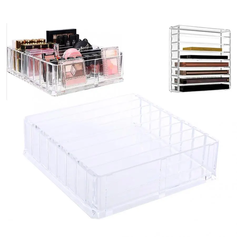 

8 Slots Acrylic Desktop Makeup Organizer Lipstick Eyeshadow Palettes Container Box Acrylic Desktop Organizer