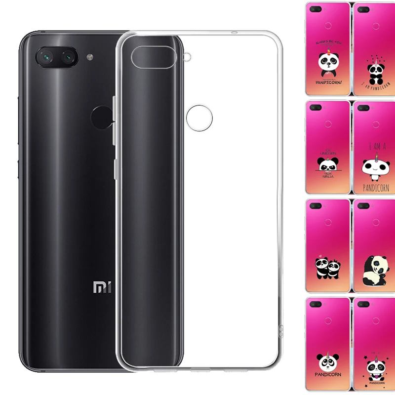 Мультфильм Силиконовые чехол для телефона Xiaomi Mi 8 Lite тонкий мягкий с милой пандой