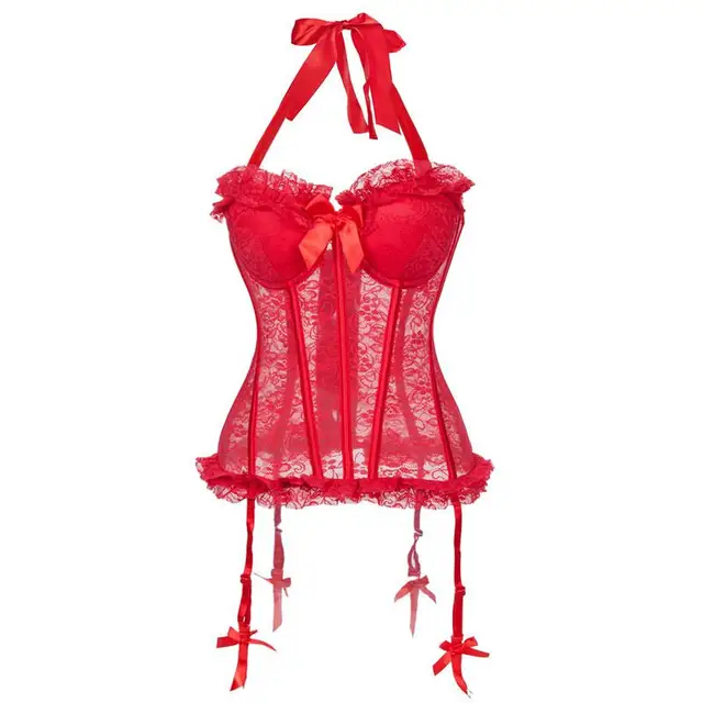 bustier dentelle rouge