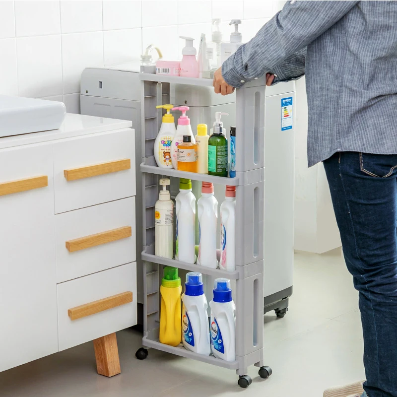 The Goods For Kitchen Storage Rack Fridge Side Shel Removable With Wheels Bathroom Organizer  Gap 4-layer Space Saving Organizer