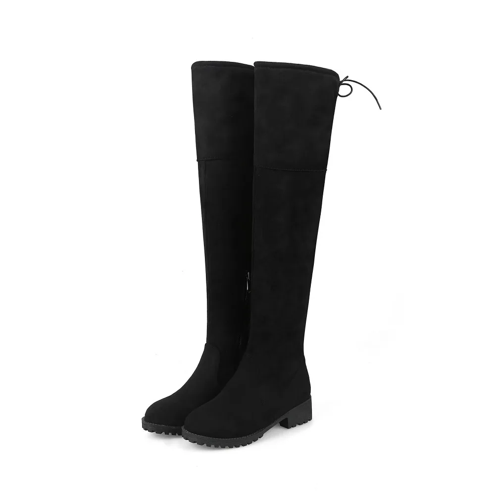 Faux Suede Slim Boots Sexy over the knee high women fashion winter thigh high boots shoes woman 33 35 37 38 39 42 43 45 46