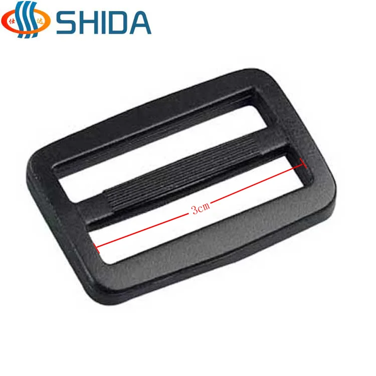 100pcs Black 1.2"(30mm) Internal Width Plastic Slider Adjustable Buckle