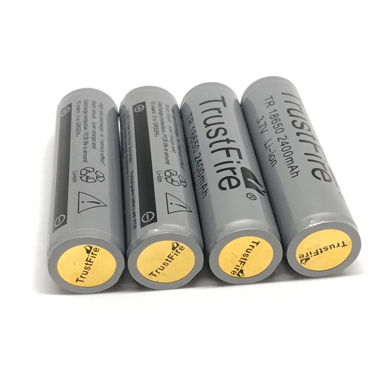 12PCS/LOT TrustFire TR 18650 3.7V 2400mAh Camera Torch Flashlight Lithium Protected Battery Rechargeable Batteries with PCB 12PCS/LOT TrustFire TR 18650 3.7V 2400mAh Camera Torch Flashlight Lithium Protected Battery Rechargeable Batteries with PCB