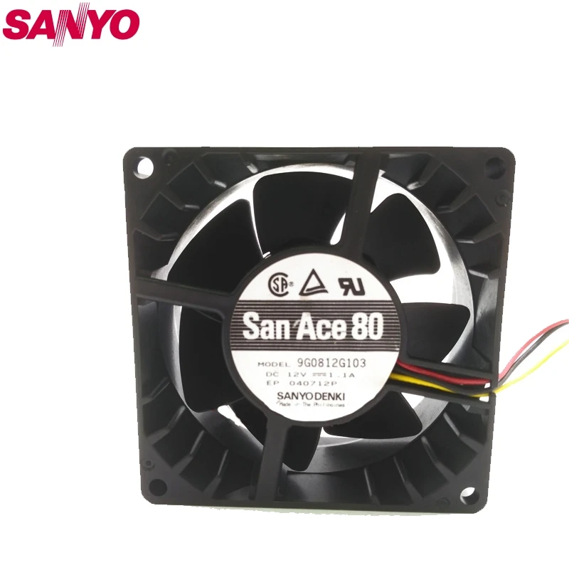 

Free shipping Original 8038 12V 1.1A 8CM 9G0812G103 80 * 80 * 38MM large air volume high-speed server cooling fan