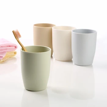 

1PCS Eco-friendly Japanese-style Thick Circular Cups PP Rinsing Cup Wash Tooth Mug Bathroom Sets Toothbrush Holder Cup