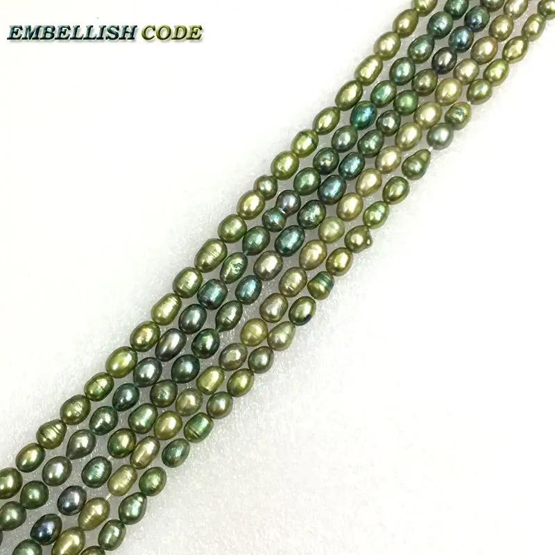 

DIY on sales low price light dark green real pearl beads 6-7mm teardrop shape Strand (about 45pcs/lot) natural Freshwater pearls