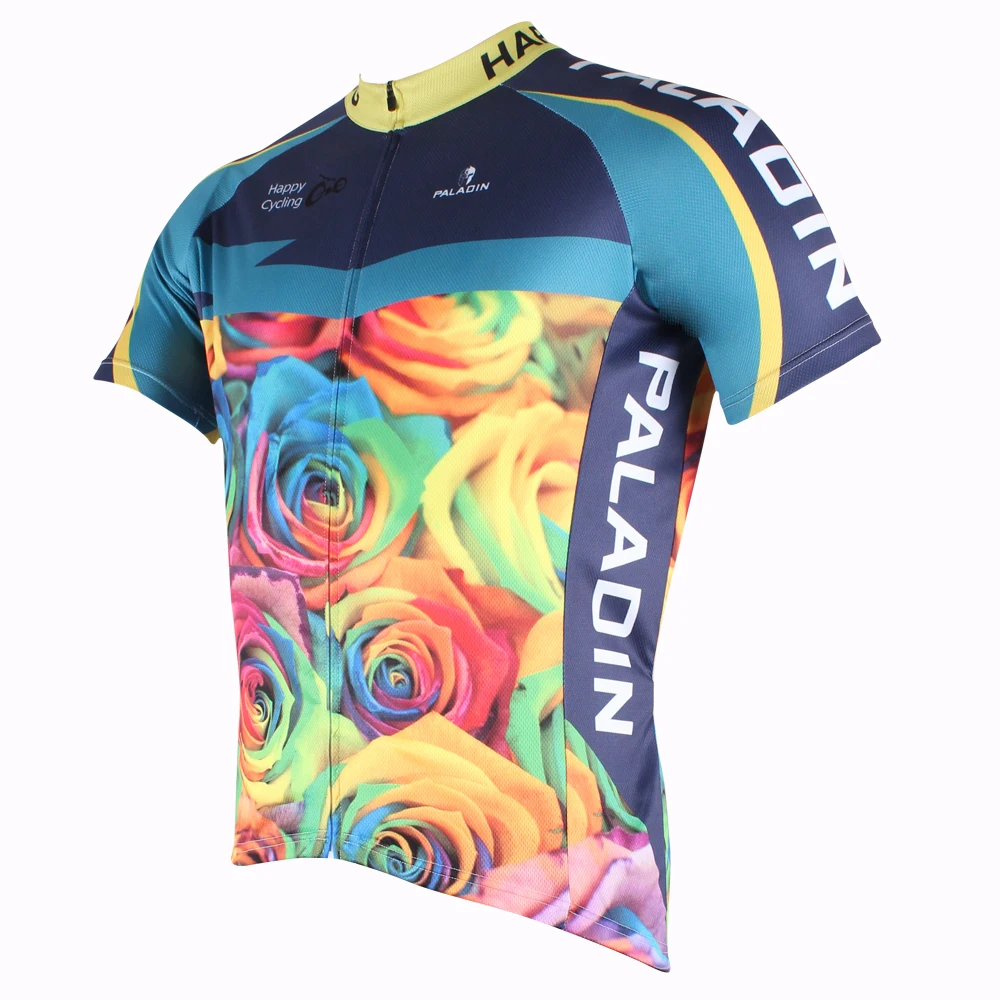 

PALADIN " Roses " Mens Short Sleeve Cycling Jersey Bike Shirt Cycling Clothing