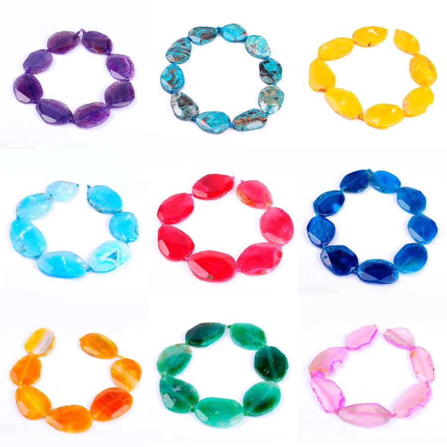 

High quality semi-precious faceted irregular shape Geode druzy crack Natural Agata stone beads DIY making for jewelry necklace